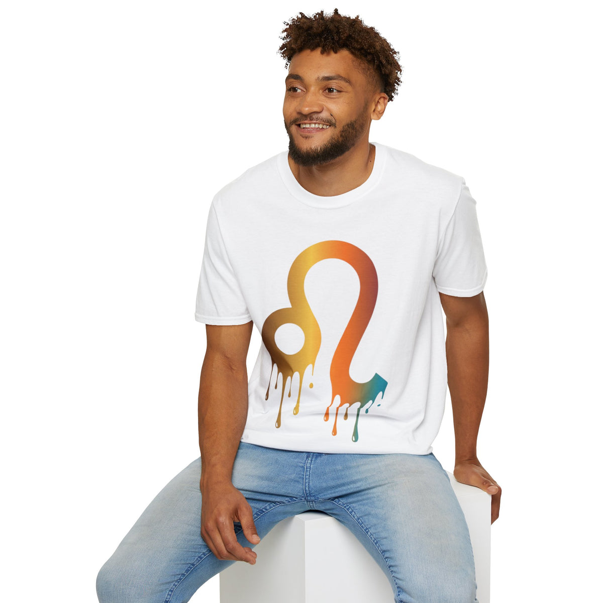 Leo Zodiac Drip T-Shirt — Colorful Astrology Sign Tee