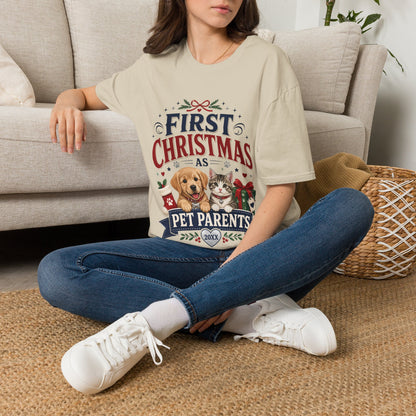 T-Shirt — "First Christmas as Pet Parents" Holiday Tee