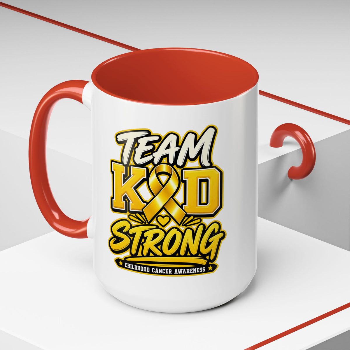Team KID Strong Childhood Cancer Awareness Coffee Mug