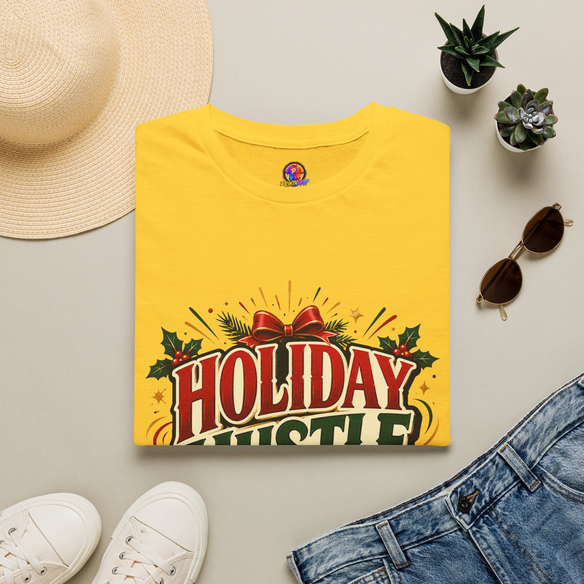 Holiday Hustle Club T-Shirt — Funny Christmas Graphic Tee