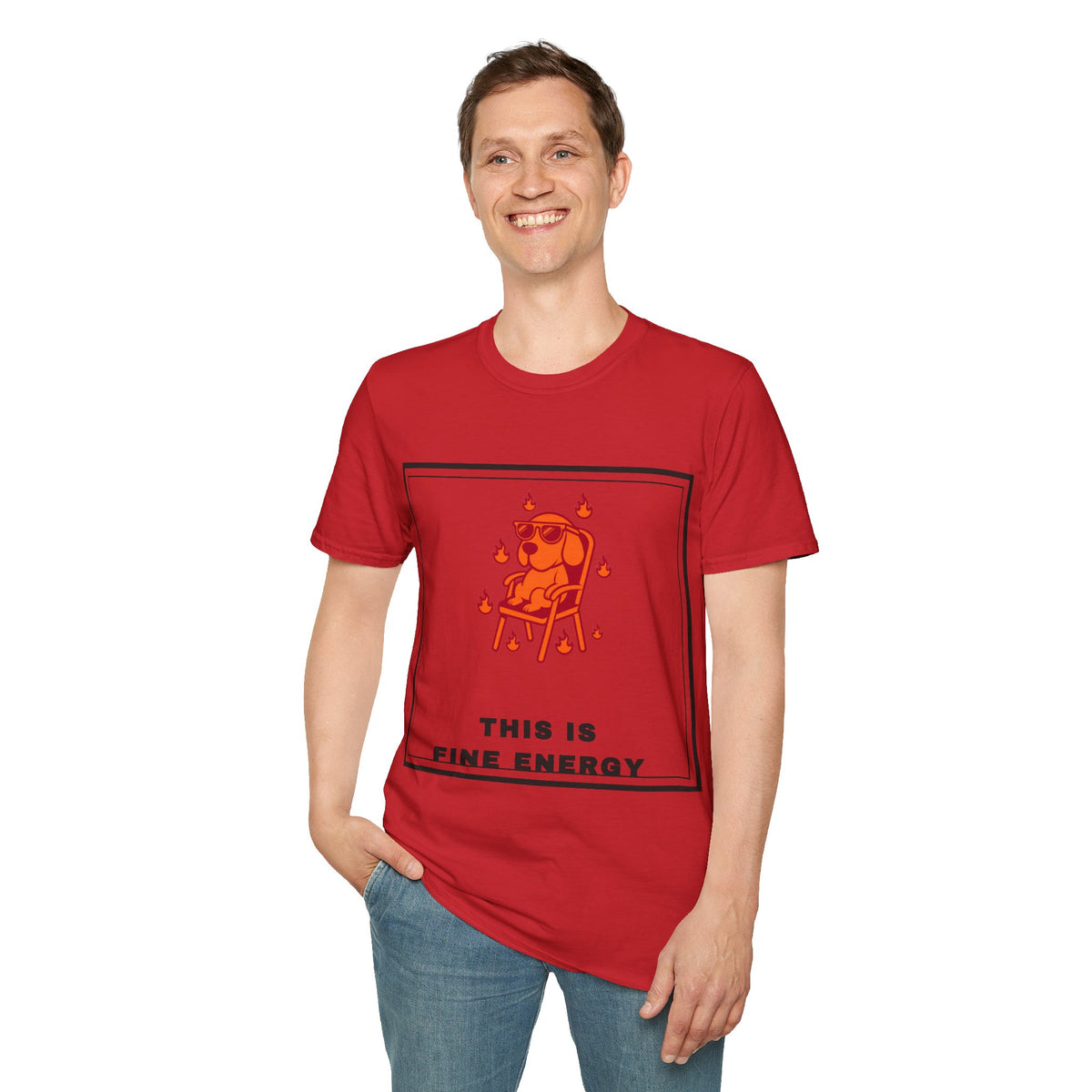 This Is Fine Energy T-Shirt — Cute Dog Meme Graphic Tee - Trending Now - September 2026