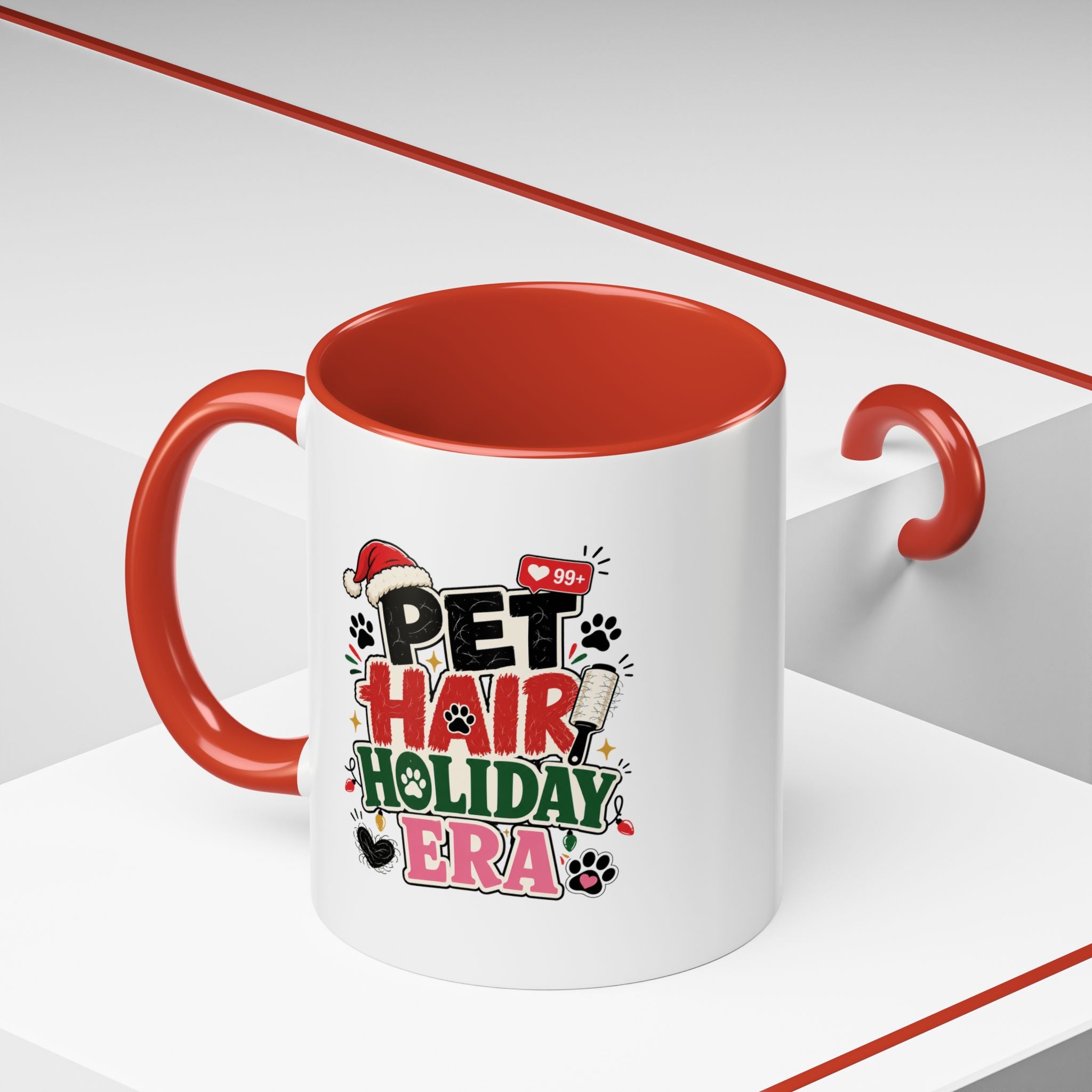 Modern Day Christmas Pet Hair Holiday Era Coffee Mug