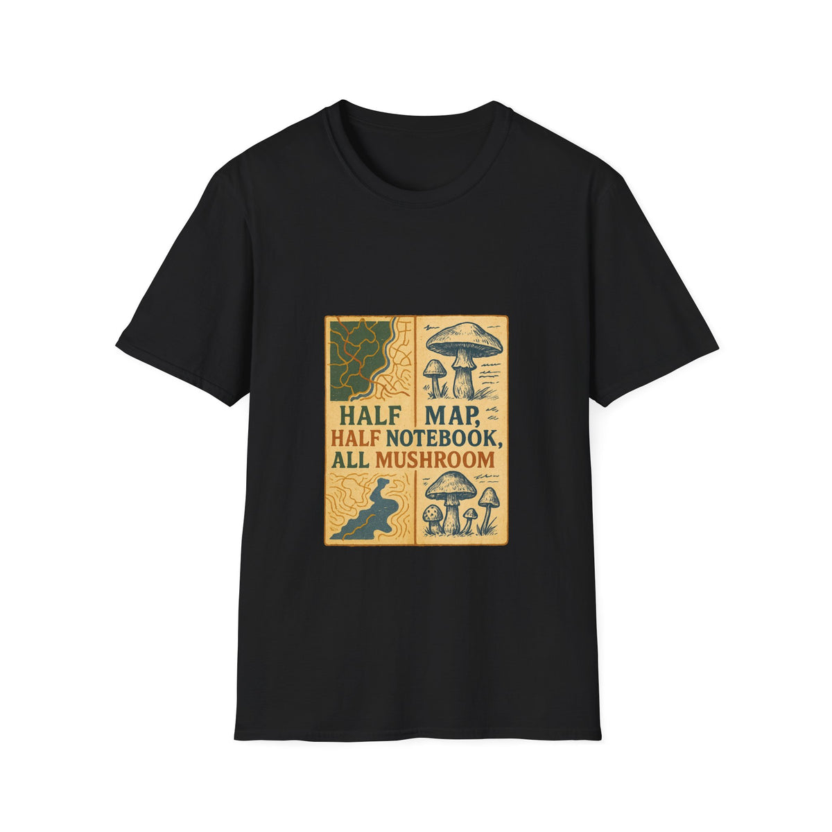 Mushroom Field Guide T-Shirt – Vintage “Half Map, Half Notebook, All Mushroom” Design - Trending Now - October 2026