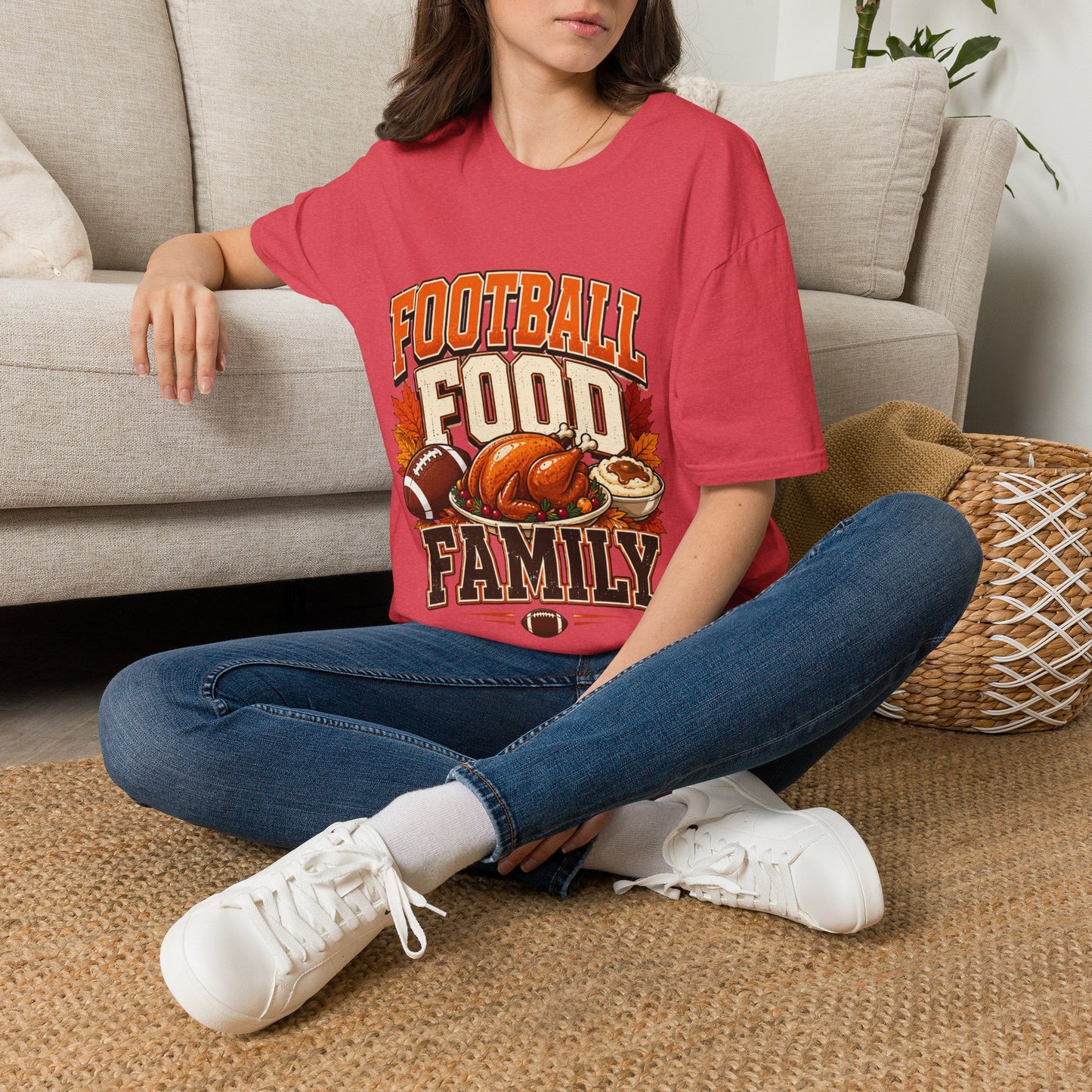 Football Food Family T-Shirt — Thanksgiving Tailgate Tee for Fans
