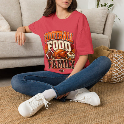 Football Food Family T-Shirt — Thanksgiving Tailgate Tee for Fans