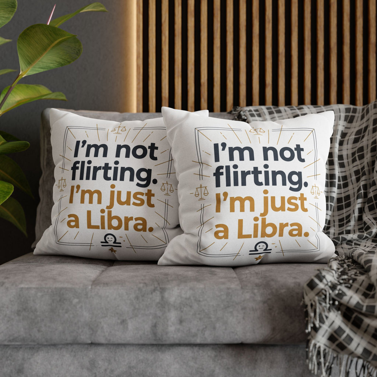 Libra Pillowcase - I Am Not Flirting, I Am Just Libra Polyester Pillowcase