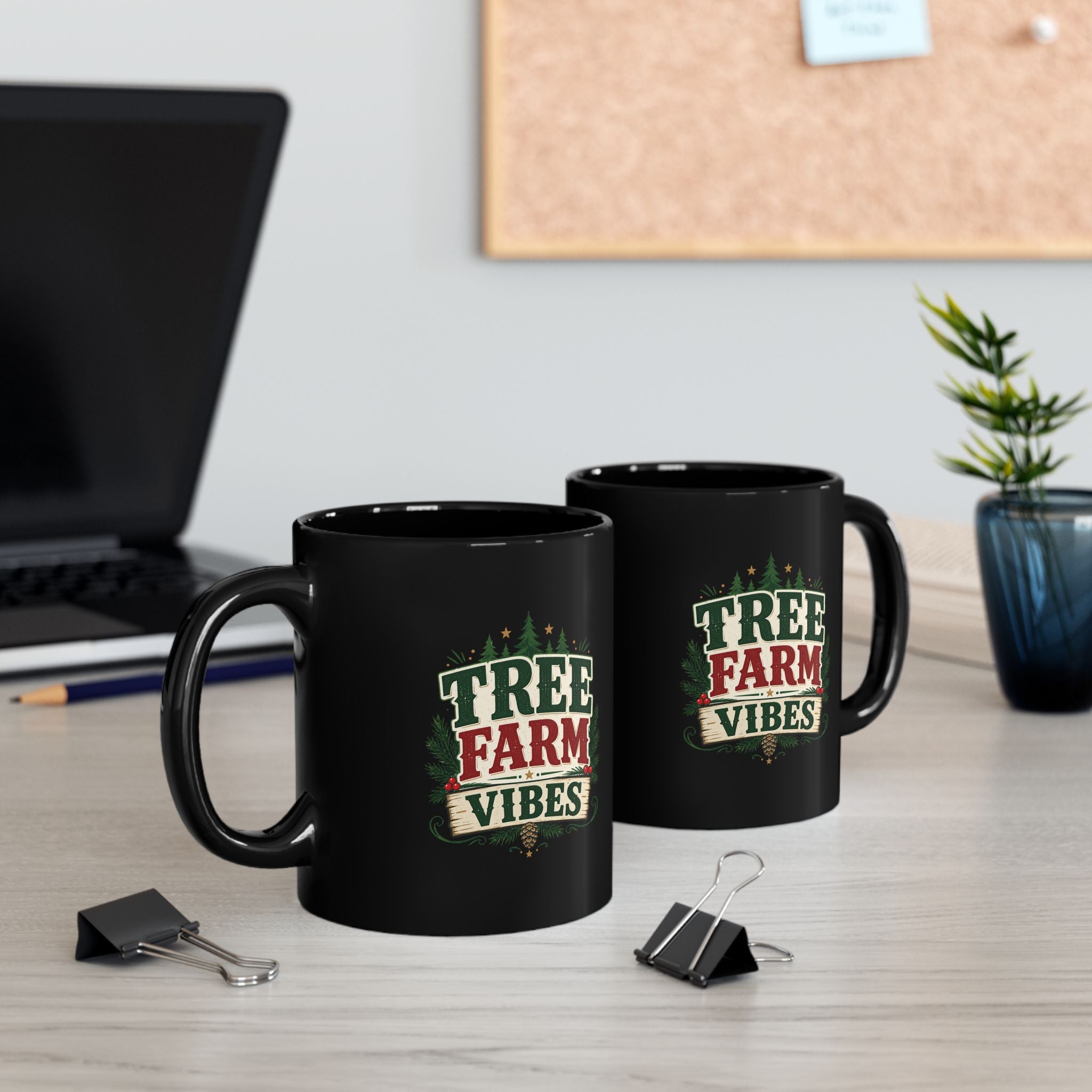 Tree Farm Vibes Mug — Black Coffee Cup