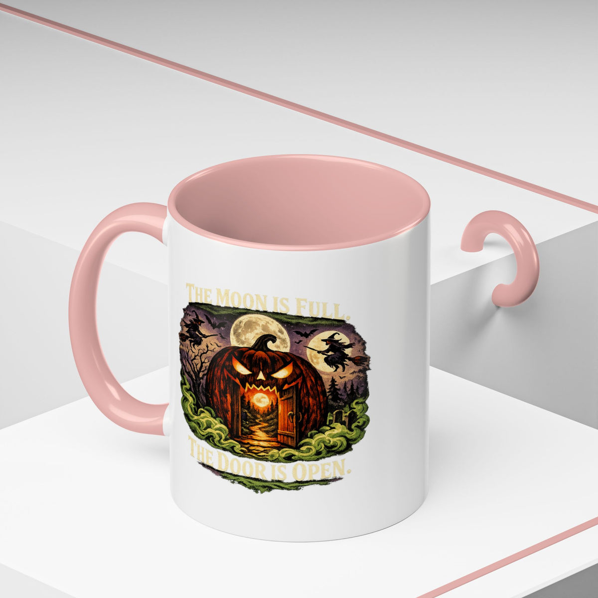 Halloween  The Moon Is Full Accent Coffee Mug