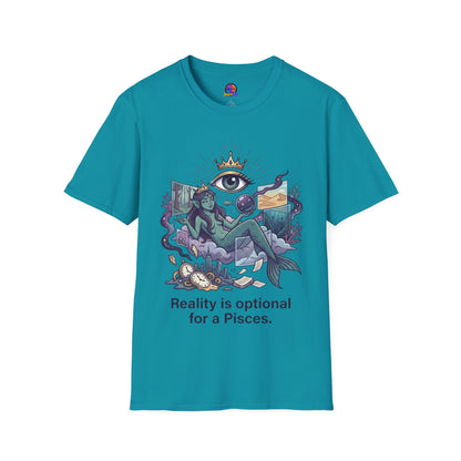 Pisces Mystic Tee — "Reality is optional for a Pisces" Astrological Graphic T-Shirt