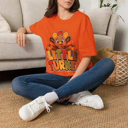 Little Turkey T‑Shirt – Cute Thanksgiving Kids & Family Tee