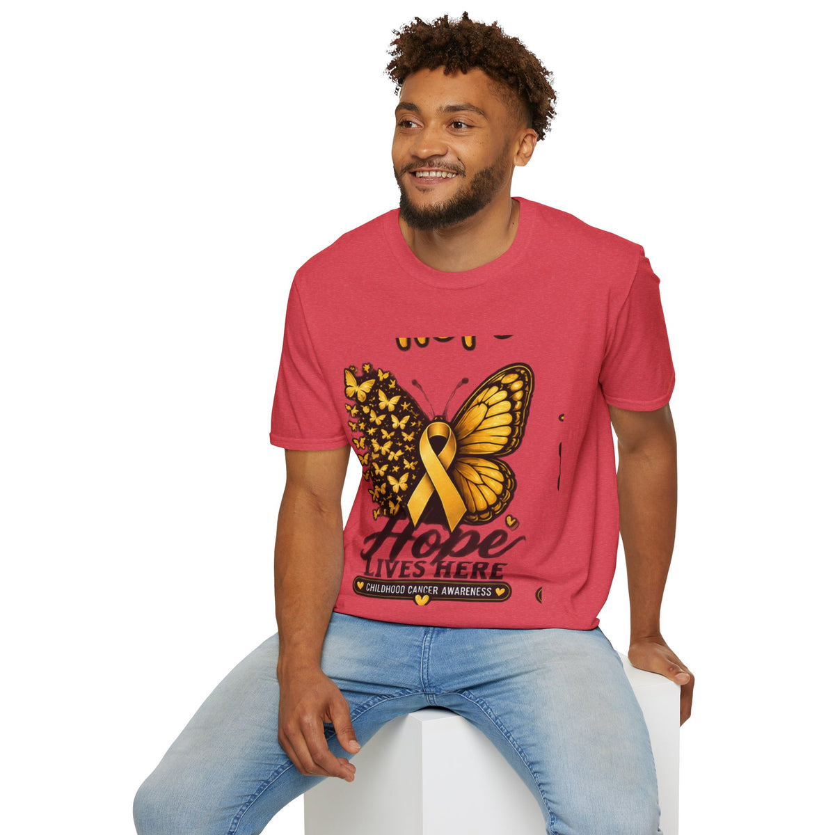 Hope Lives Here Childhood Cancer Awareness T-Shirt