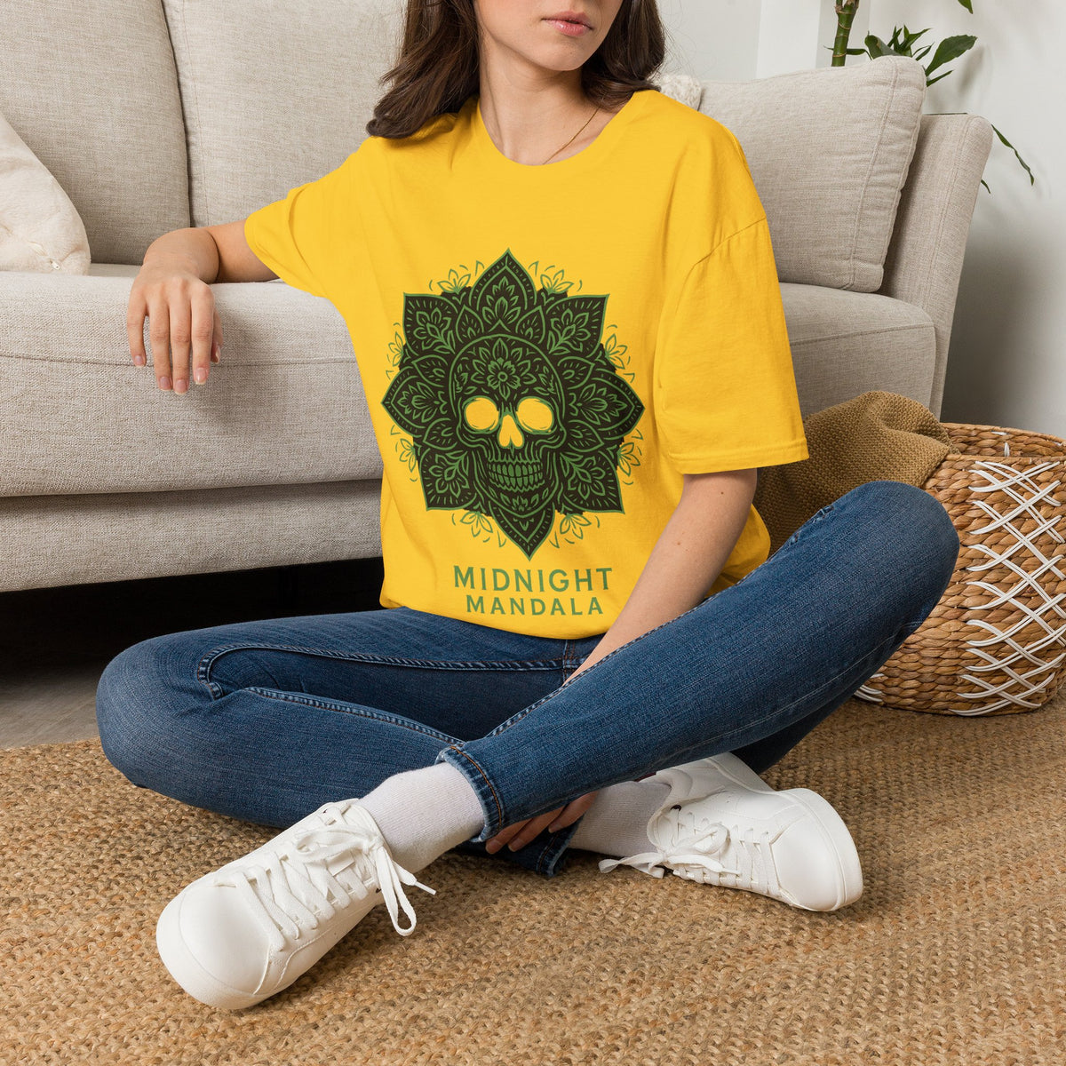 Mandala Skull T-Shirt — Midnight Mandala Floral Skull Tee - Trending Now - August 2026
