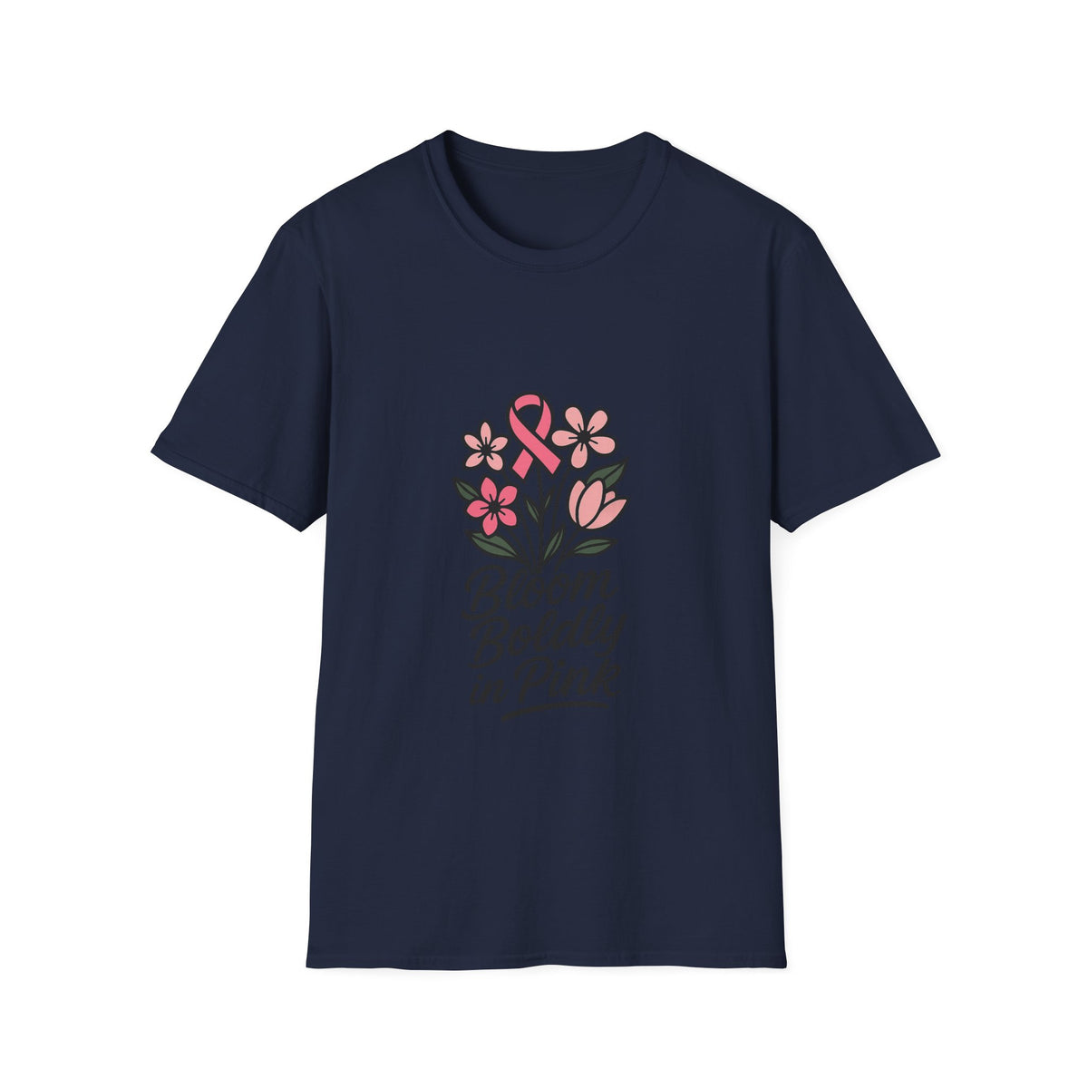 Breast Cancer Awareness T-Shirt — "Bloom Boldly in Pink" Floral Ribbon Tee - Trending Now - October 2026