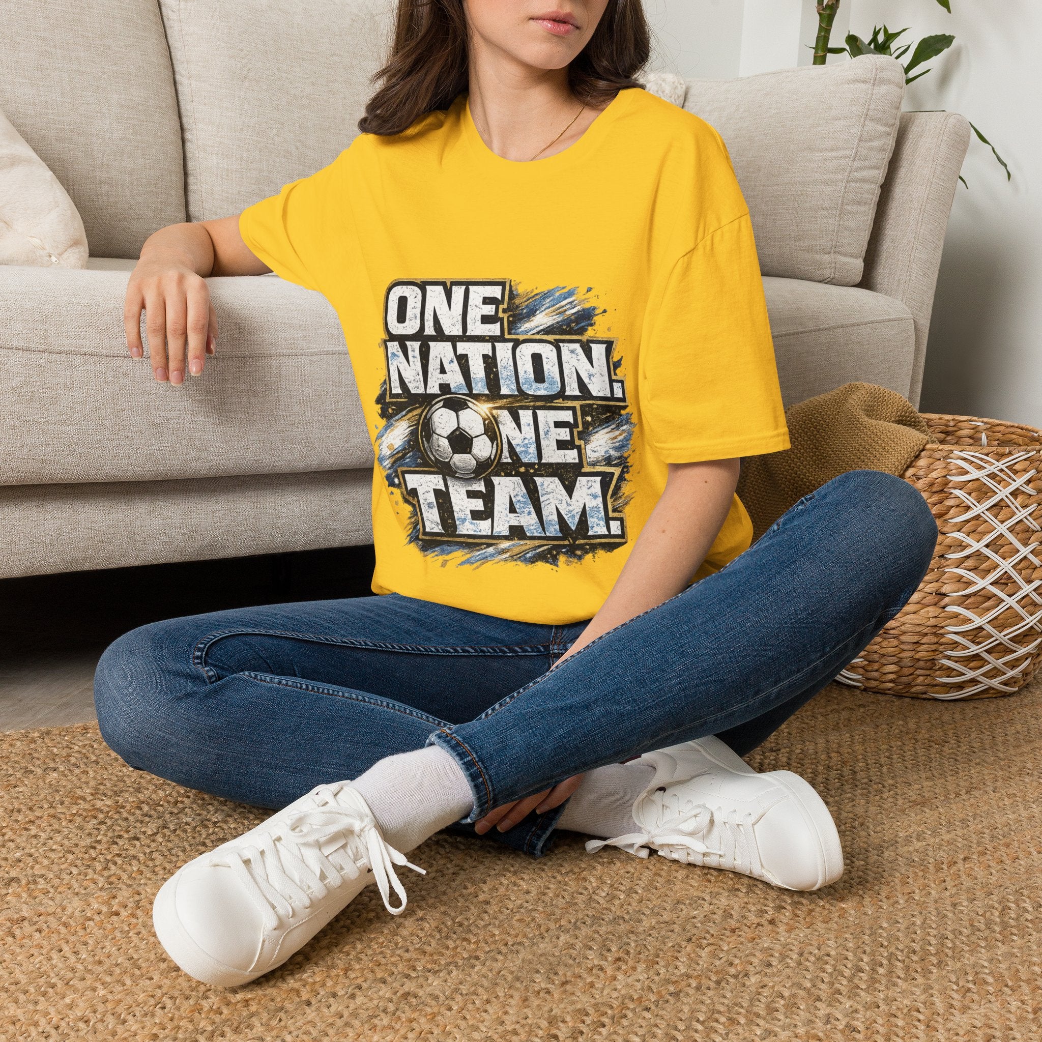 One Nation One Team Soccer T-Shirt — Supportive Fan Tee
