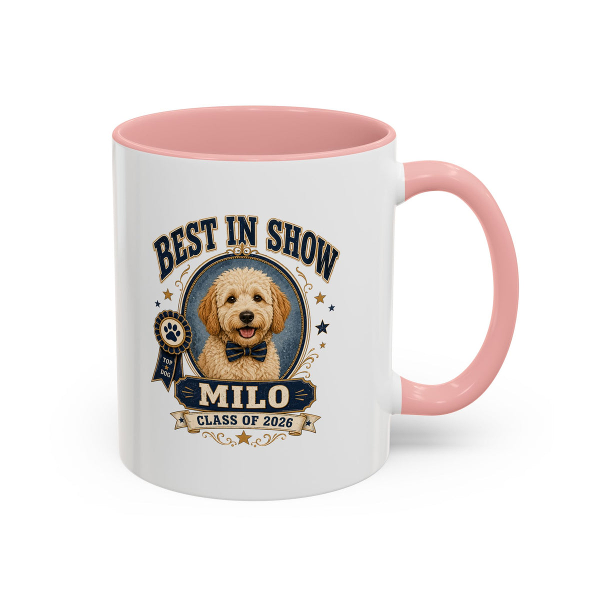 Milo Bailey Dog Dad Mom Best in Show Milo Dog Coffee Mug — Class of 2026 Accent Mug