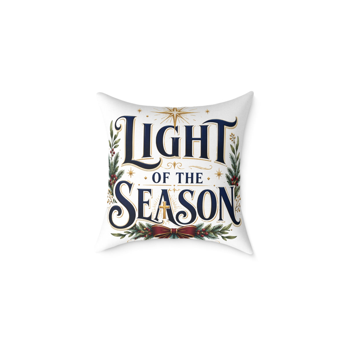 Christmas Light of the Season Holiday Throw Pillow - Christmas Decorative Cushion