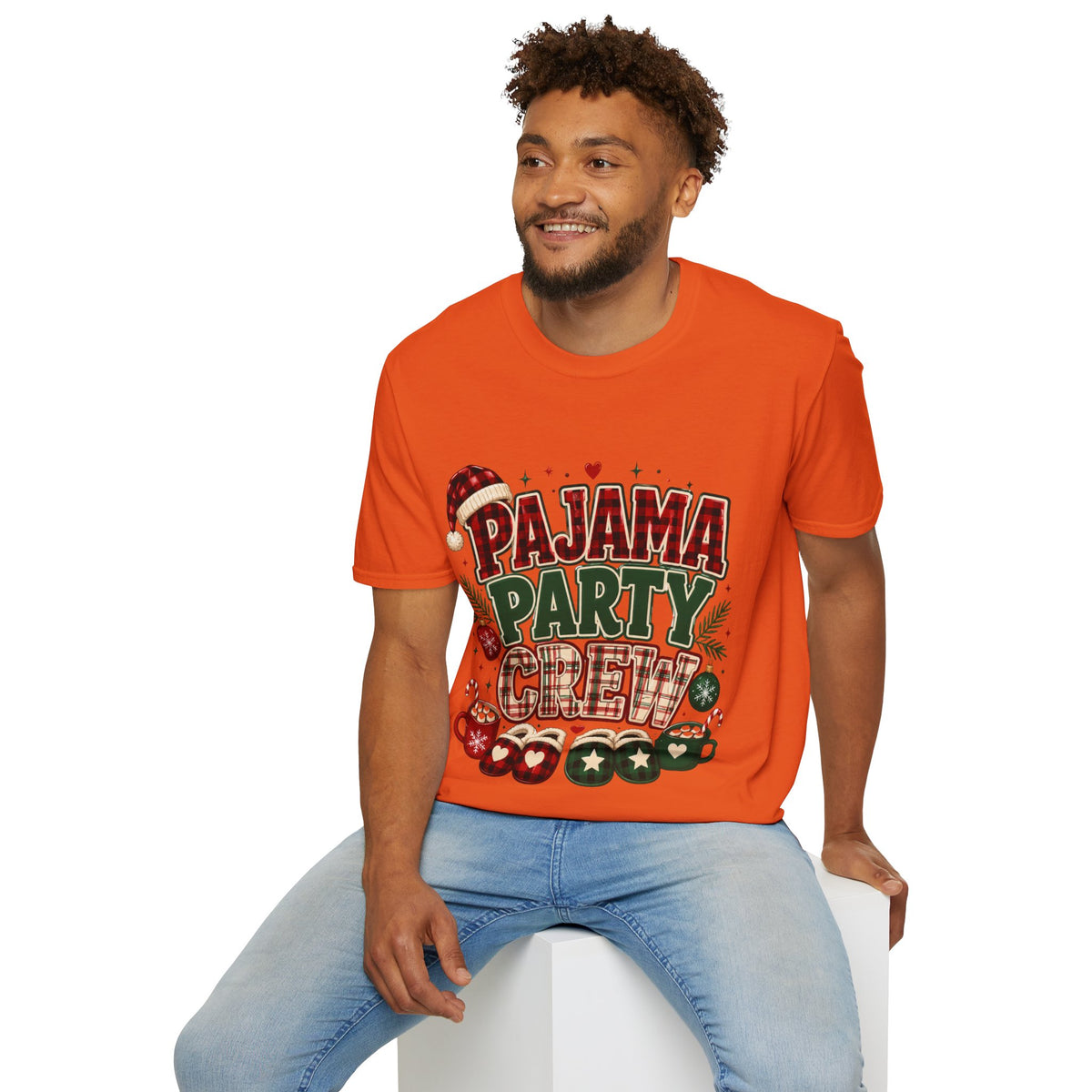 Pajama Party Crew T‑Shirt — Festive Christmas Lounge Tee