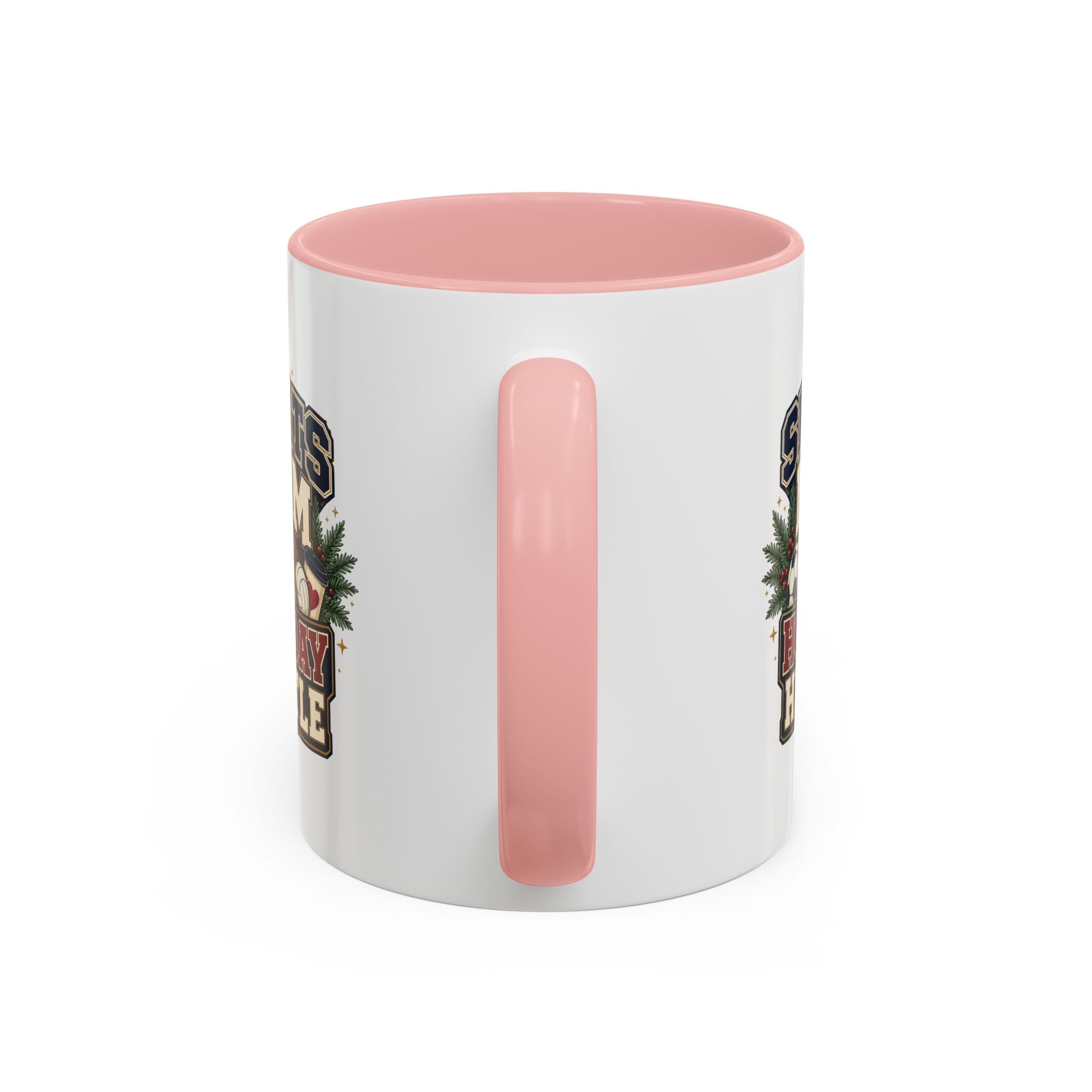 Modern Day Christmas Sports Mom Holiday Hustle Accent Coffee Mug – Christmas Sports Mom Gift