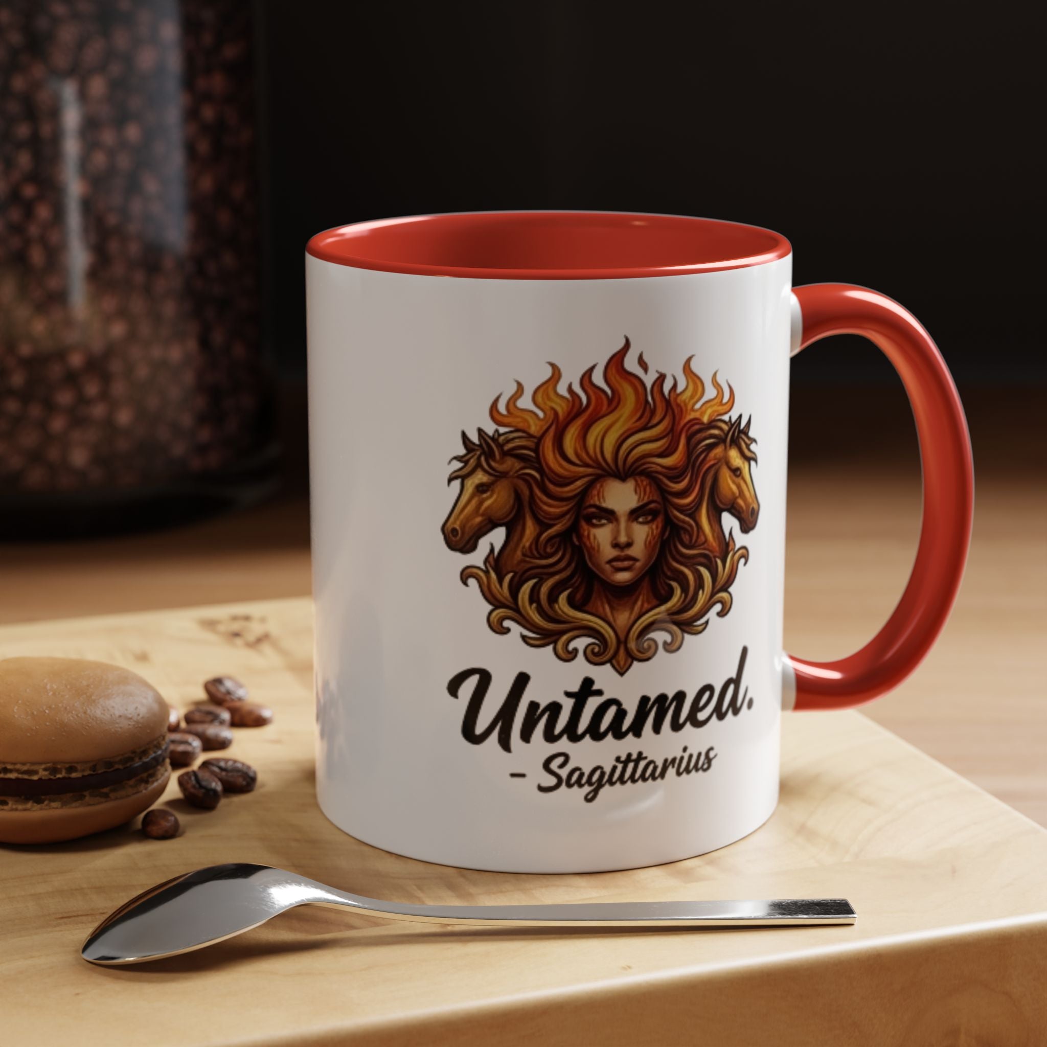 Untamed Sagittarius Accent Coffee Mug – Zodiac Astrology Gift (11/15oz)
