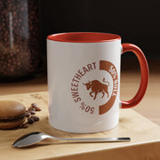 Coffee Mug – "50% Sweetheart 50% Bull" Accent Ceramic Mug