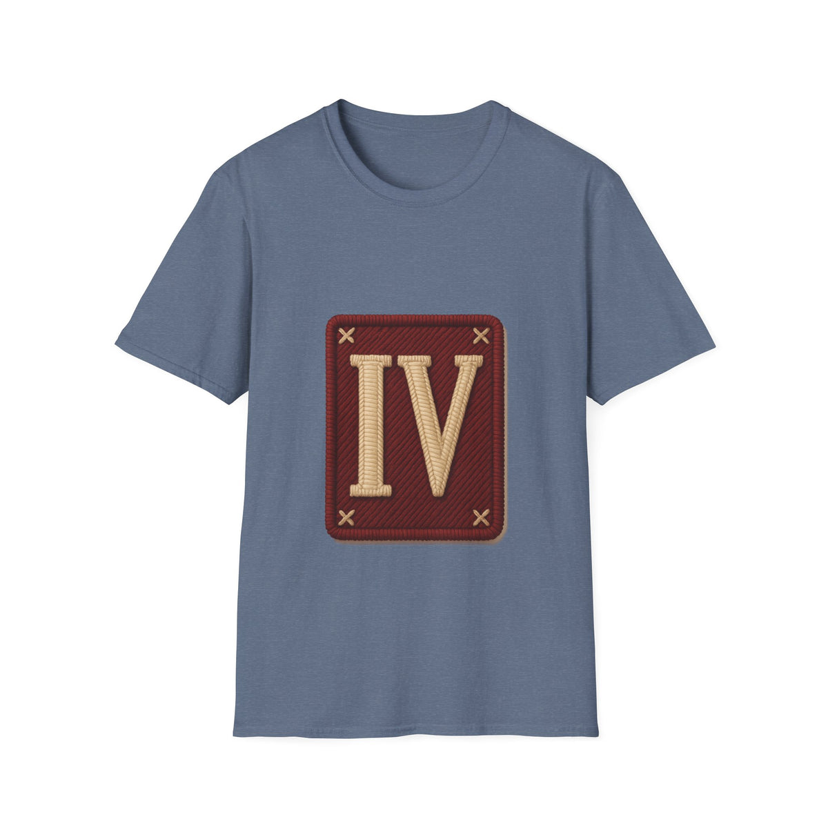 Roman Numeral IV Vintage Patch T-Shirt — Minimal Retro 4 Shirt - Trending Now - August 2026