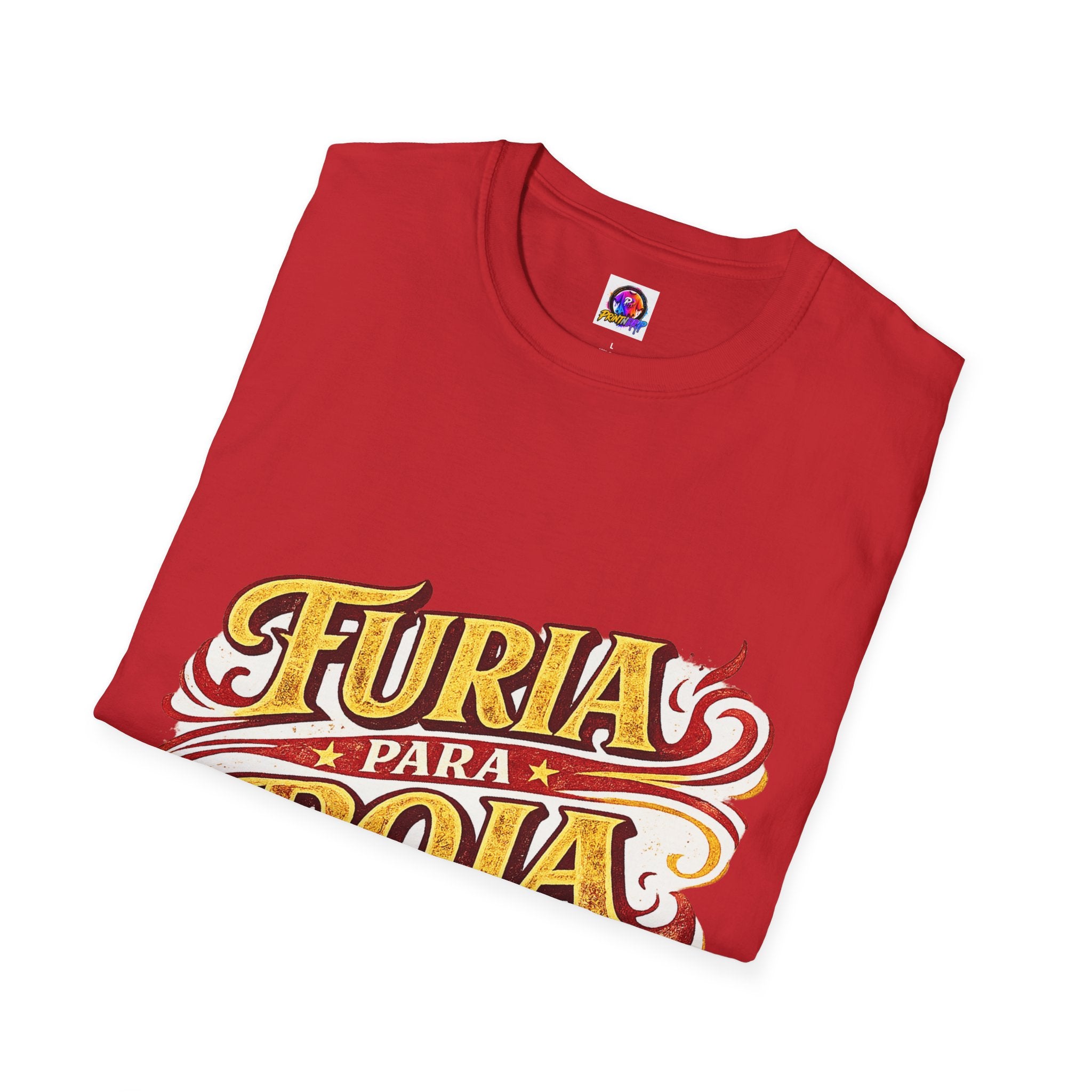 Spain Furia Para Roja T-Shirt — Vintage Flame Spanish Pride Soccer Tee