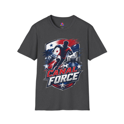 Canal Force Soccer T-Shirt - Patriotic Player Graphic Tee - Panama Shirt