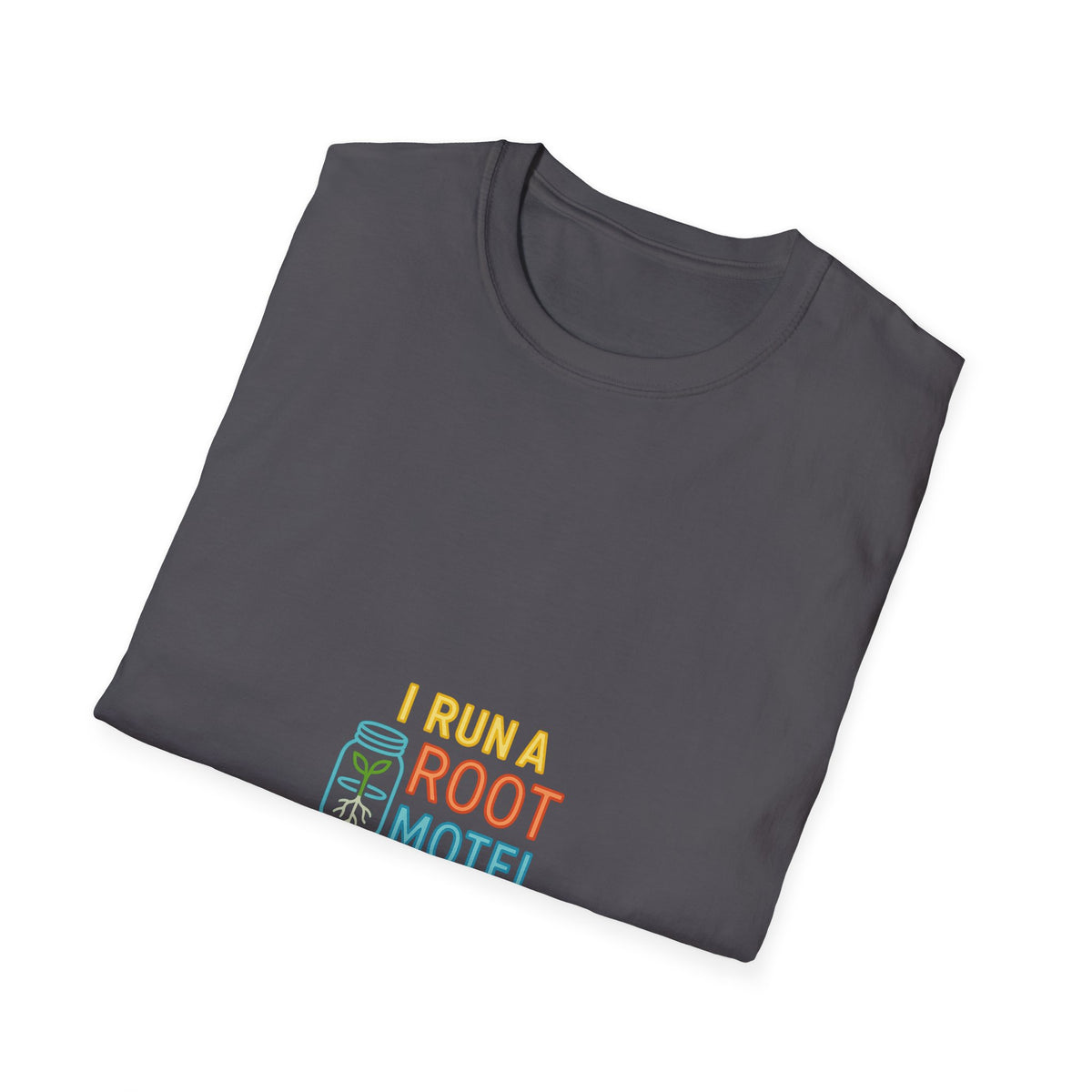 "I Run A Root Motel" Retro Travel Lodge Tee - Funny Plant Parent Gardening White T-Shirt - Trending Now - September 2026