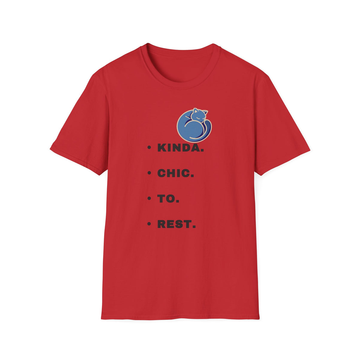 T-Shirt — "Kinda. Chill. To. Rest." Cat Graphic Relaxed Tee - Trending Now - September 2026