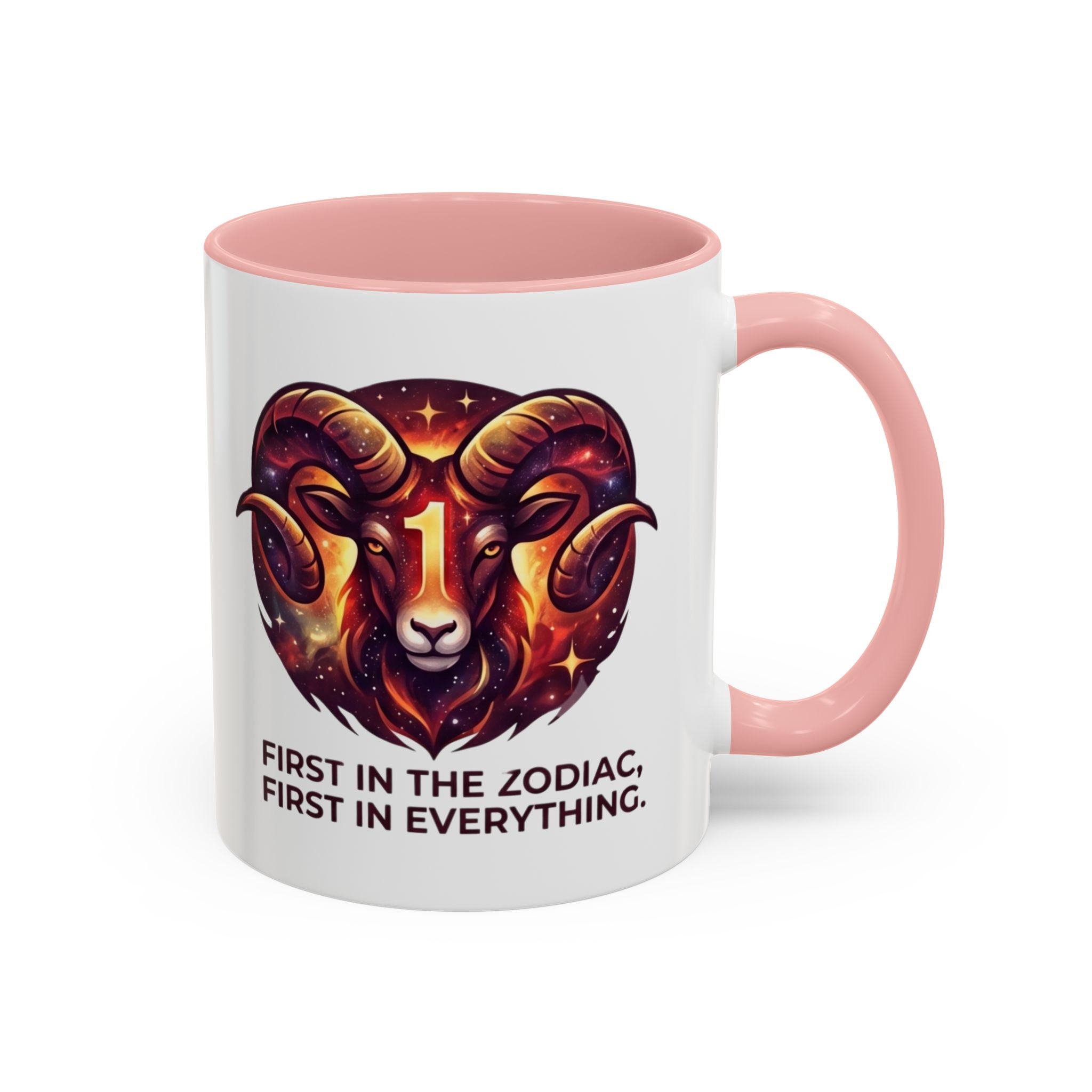 Aries Zodiac Coffee Mug — "First in the Zodiac, First in Everything" Accent Mug