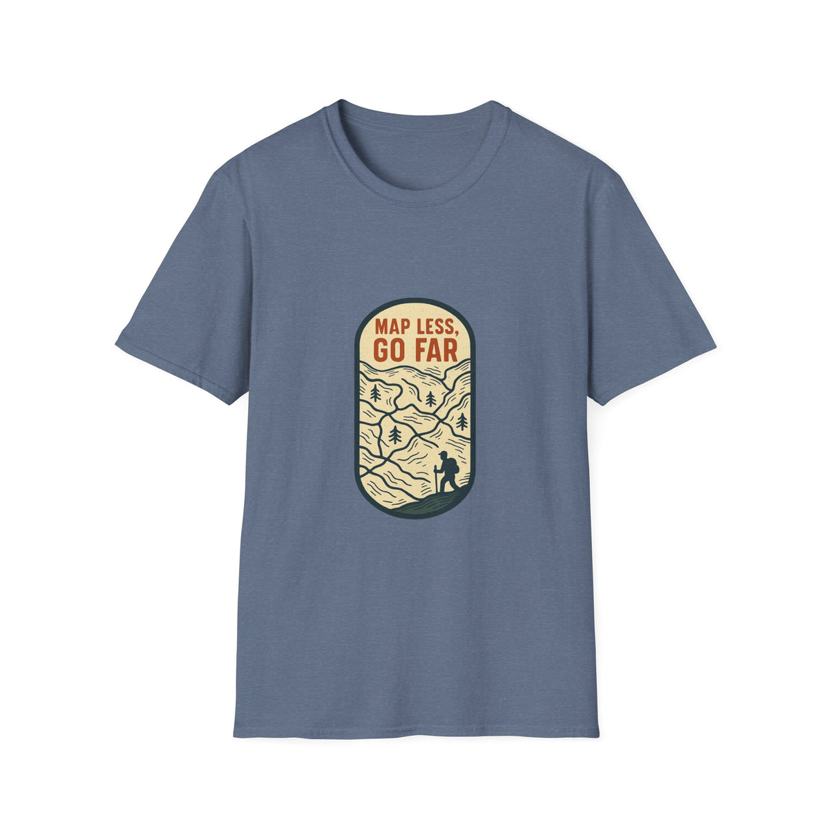 Map Less Go Far T‑Shirt — Vintage Adventure Travel Tee - Trending Now - August 2026