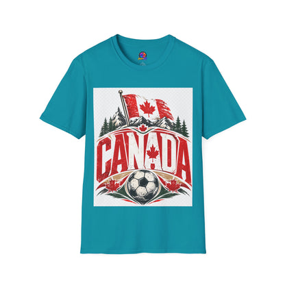 Canada Soccer T‑Shirt — Canadian Flag & Maple Leaf Crest