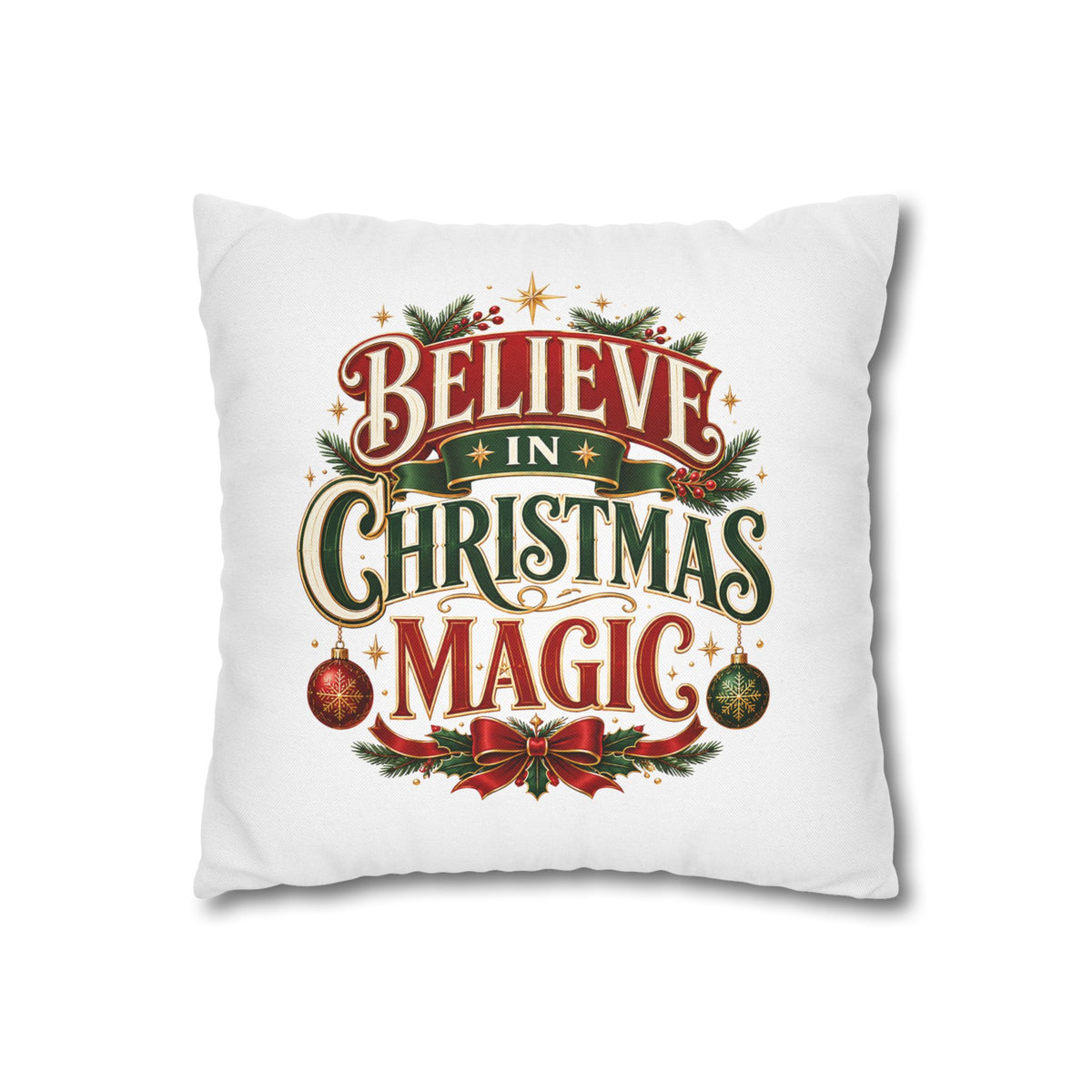Christmas Pillowcase Believe in Christmas Magic Pillow
