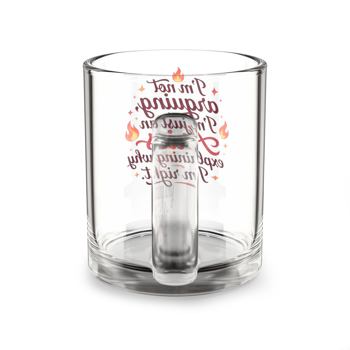 Aries Glass Mug — "I'm Not Arguing, I'm Just an Aries" 10oz Astrology Coffee Cup