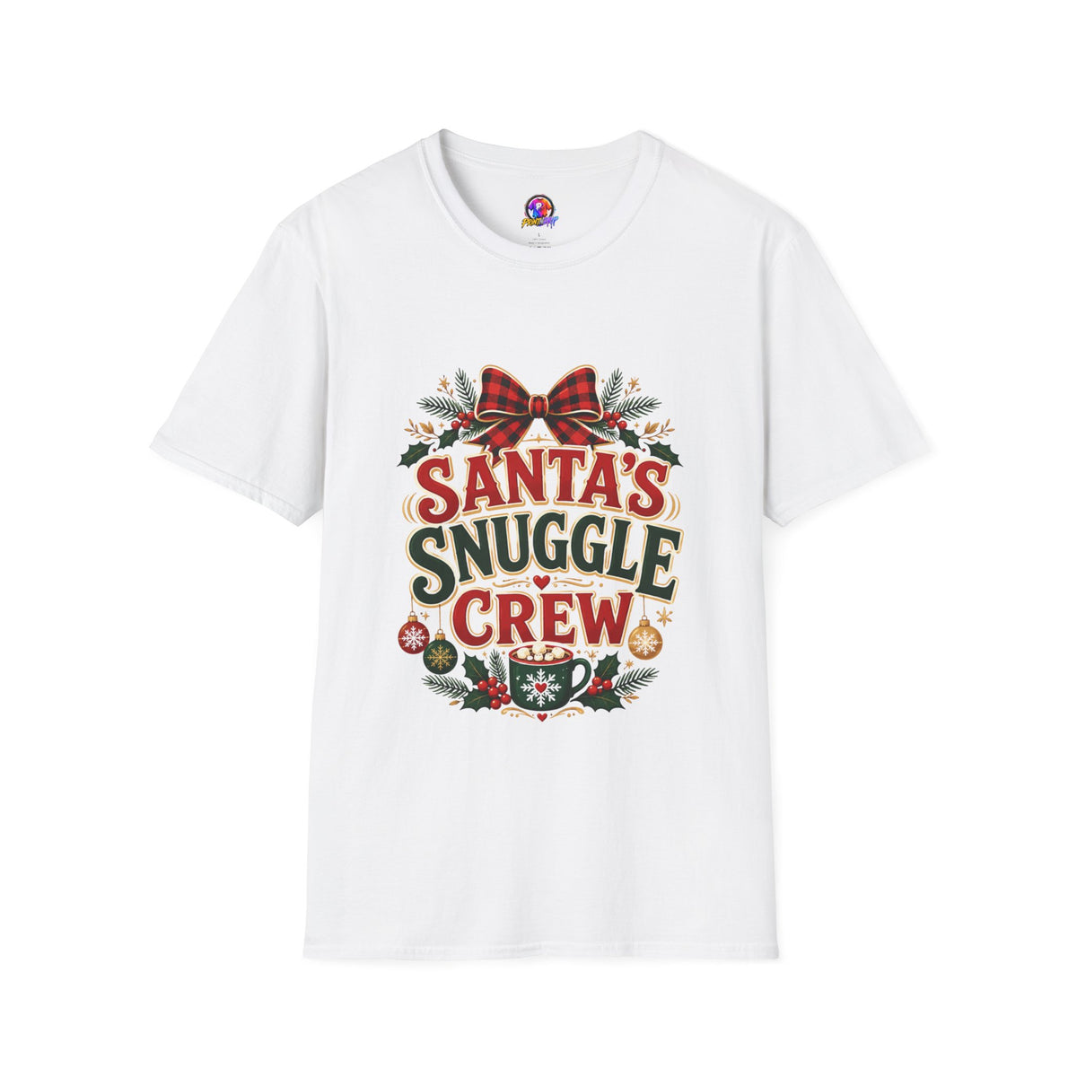 Santa's Snuggle Crew T-Shirt — Cute Christmas Holiday Tee