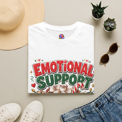 Emotional Support Cocoa T-Shirt — Holiday Hot Chocolate Graphic Tee