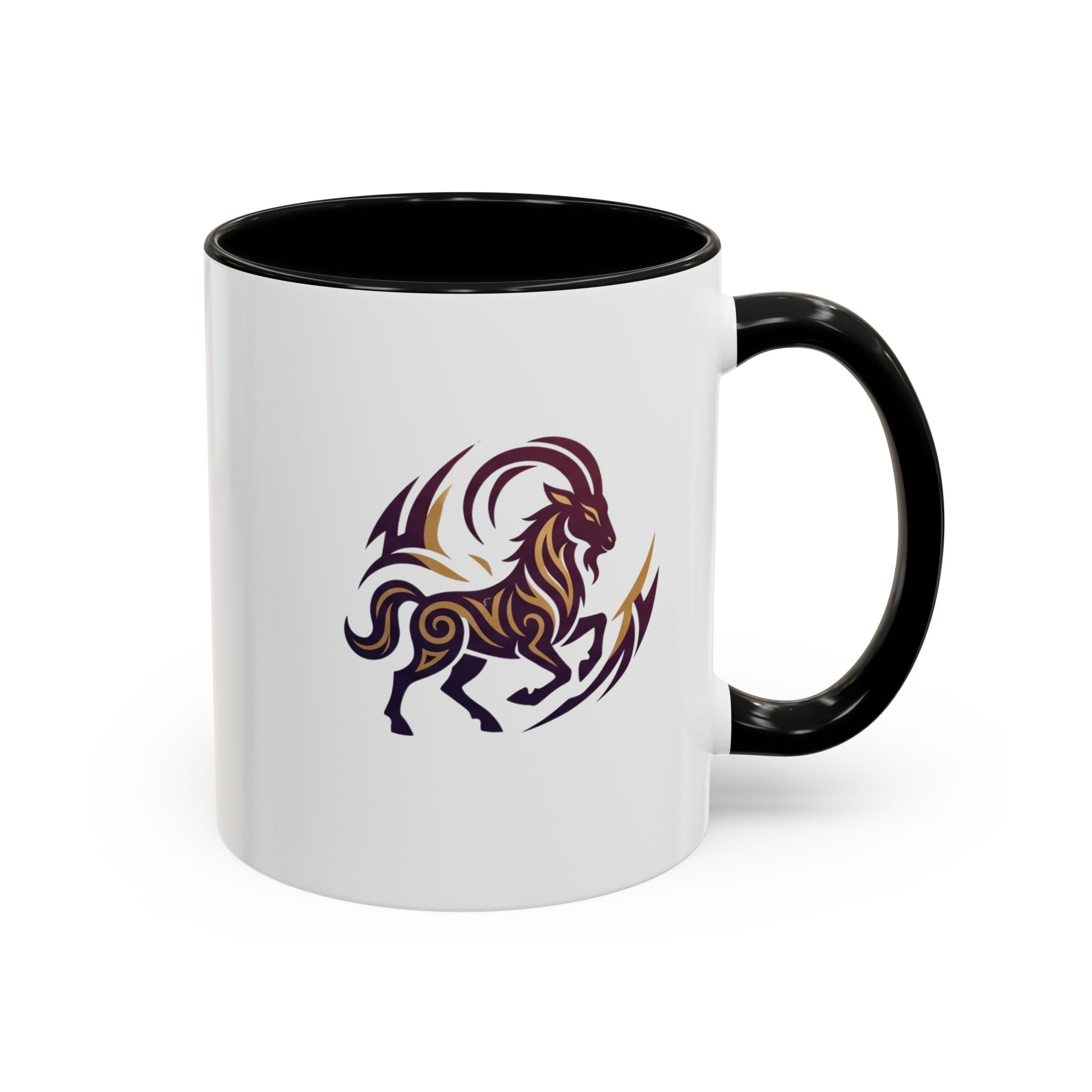 Capricorn Tribal Goat Accent Coffee Mug — Zodiac Horoscope Gift