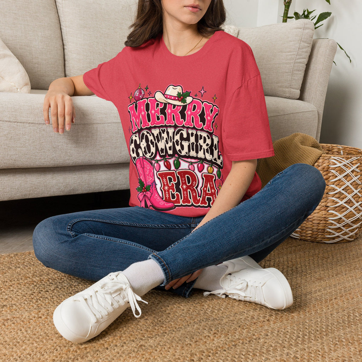 Merry Cowgirl Christmas T-Shirt