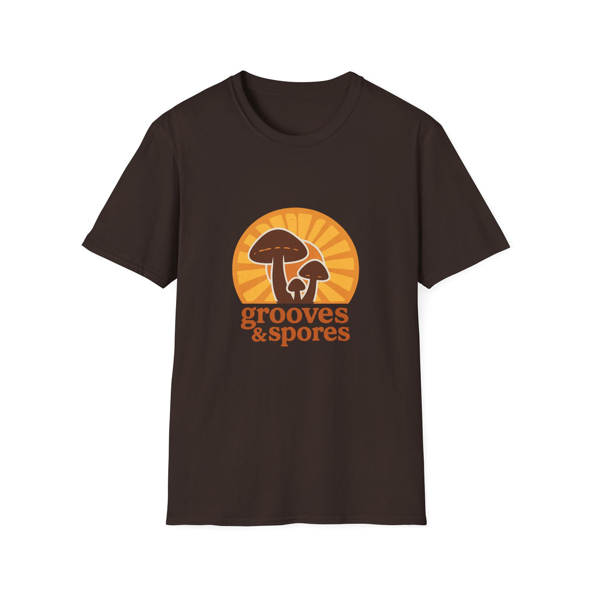 Vintage Mushroom T-Shirt — 'Grooves & Spores' Retro Psychedelic Tee - Trending Now - August 2026