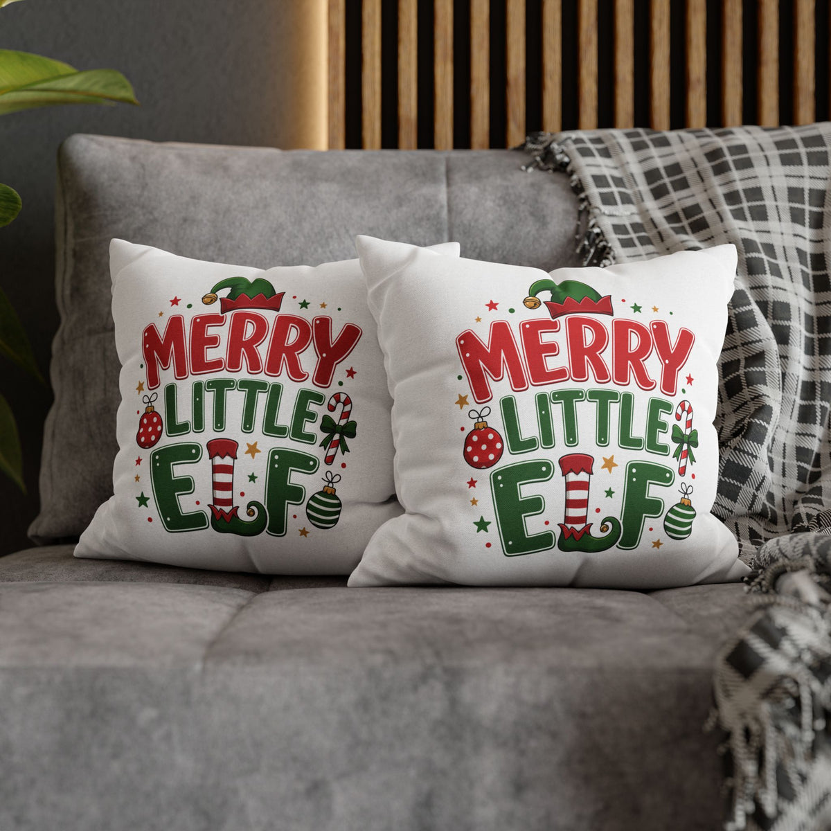 Christmas Pillowcase Merry Little Elf Christmas Pillowcase