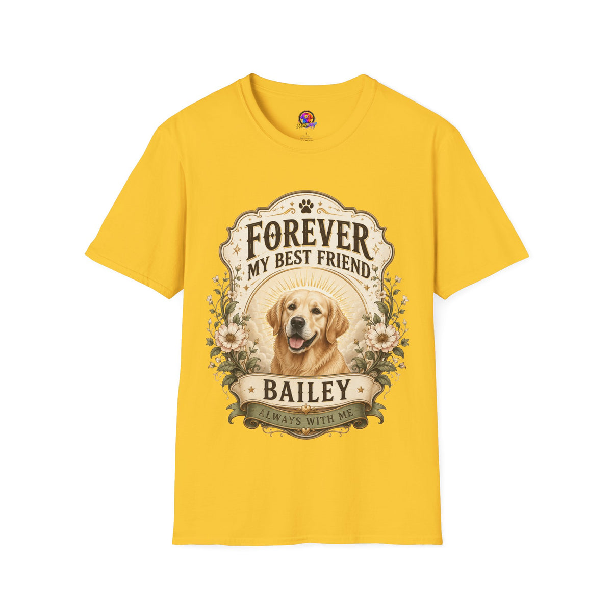 Dog Memorial T-Shirt — "Forever My Best Friend" Personalized Pet Tribute Tee