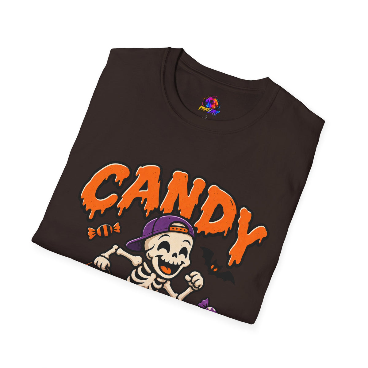 Candy Run Crew T-Shirt — Halloween Skeleton Trick-or-Treat Tee