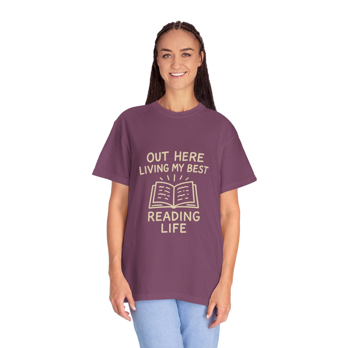 Reading Life T-Shirt — "Out Here Living My Best Reading Life" Book Lover Tee - Trending Now - October 2026