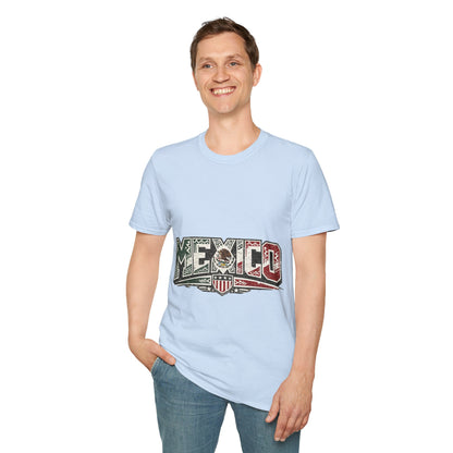 Mexico Pride Graphic T-Shirt — Retro Mexican Flag Design