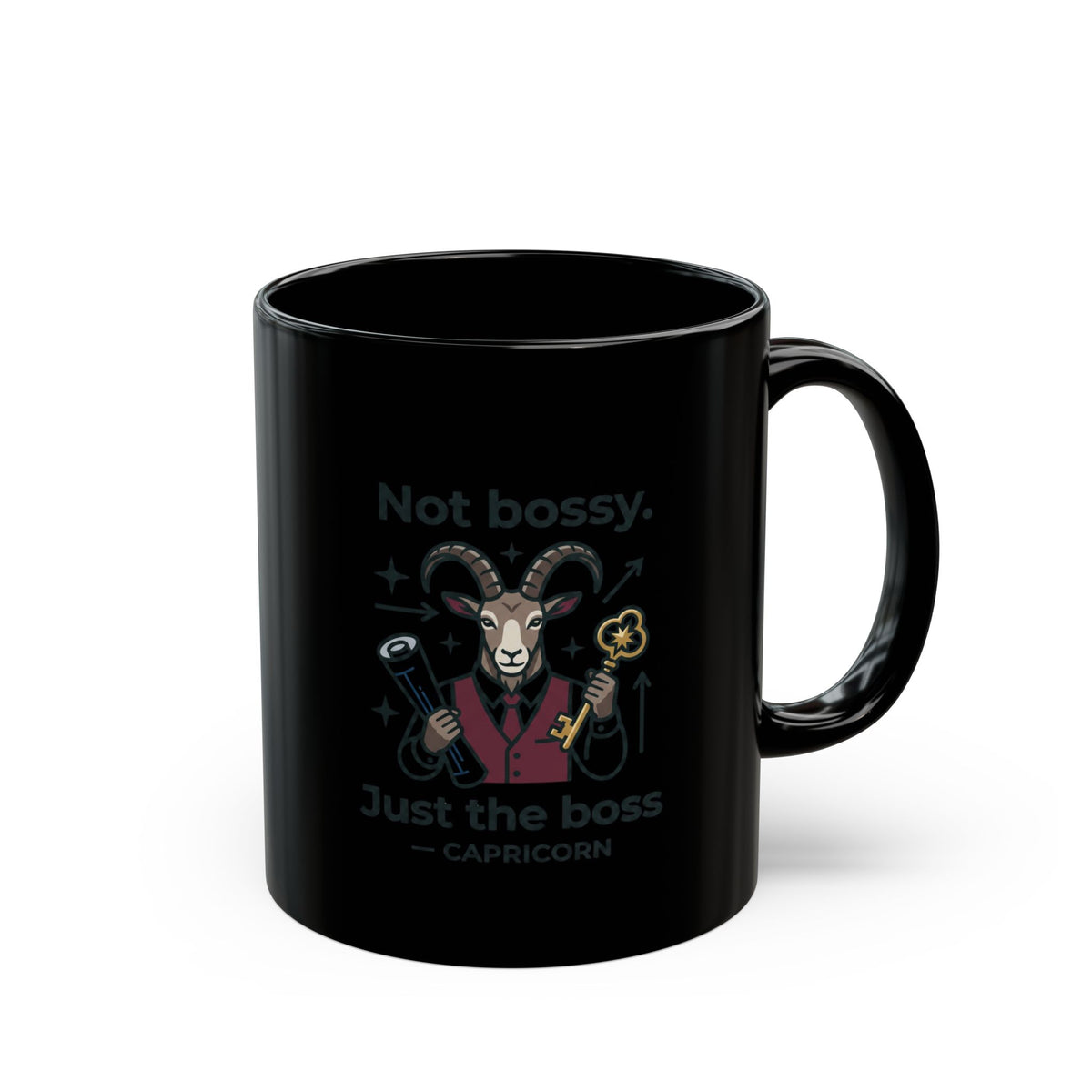 Capricorn Mug — "Not Bossy, Just the Boss" Zodiac Coffee Cup