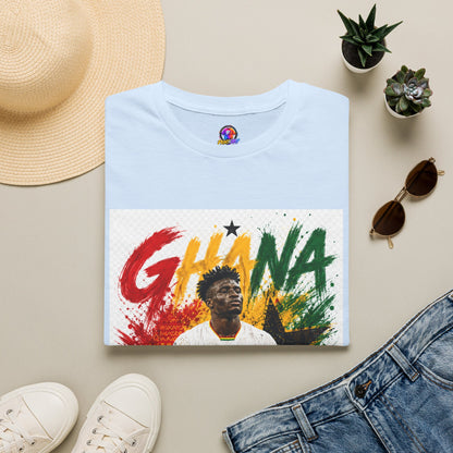 Ghana Football Player Graphic T-Shirt — Ghana Colors & Kudus Print