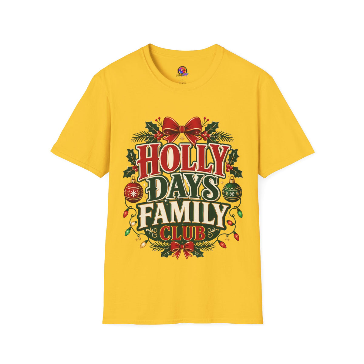 Holly Days Family Club T‑Shirt — Festive Christmas Holiday Tee
