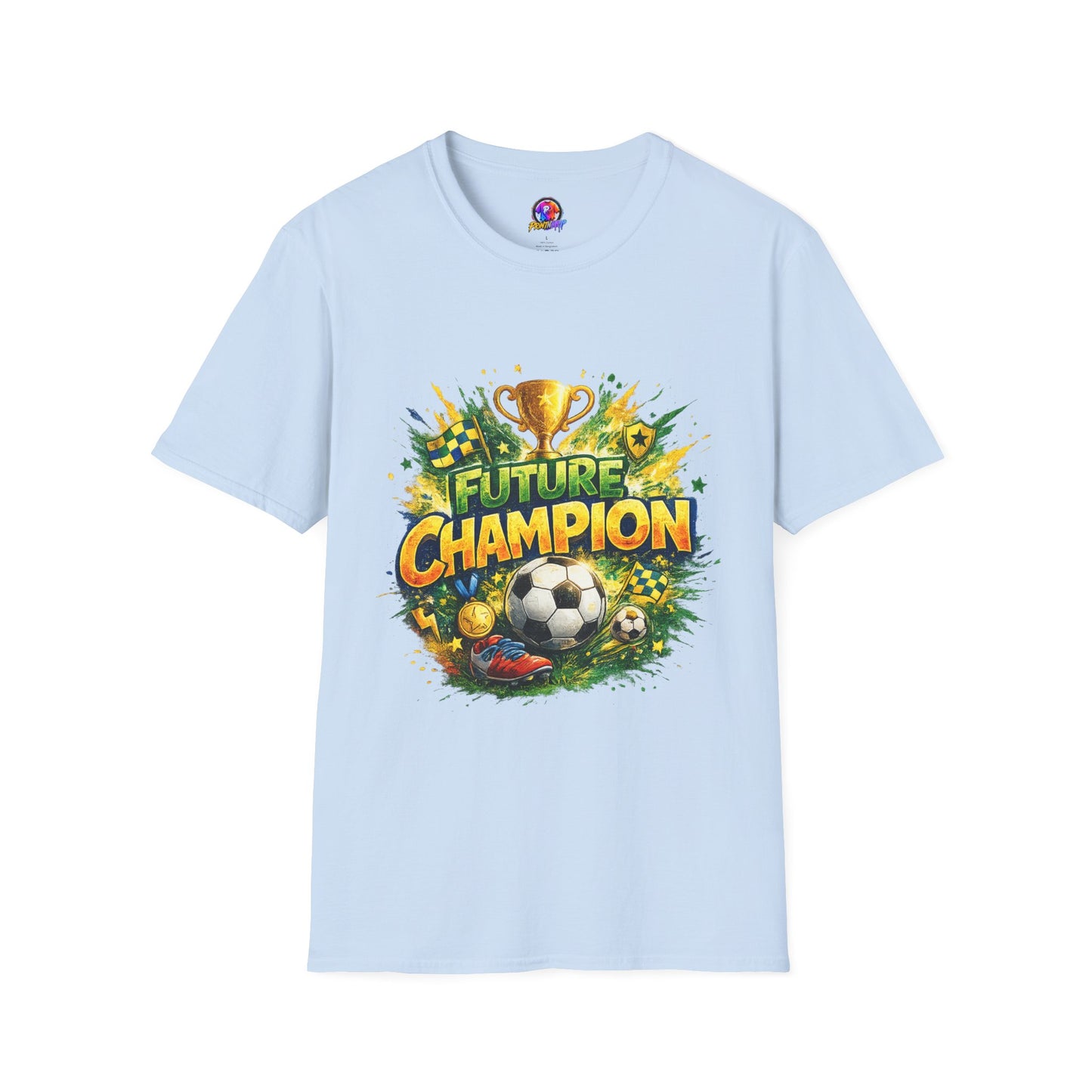Kids Future Champion Soccer T-Shirt — Kids’ Sports Trophy Graphic Tee