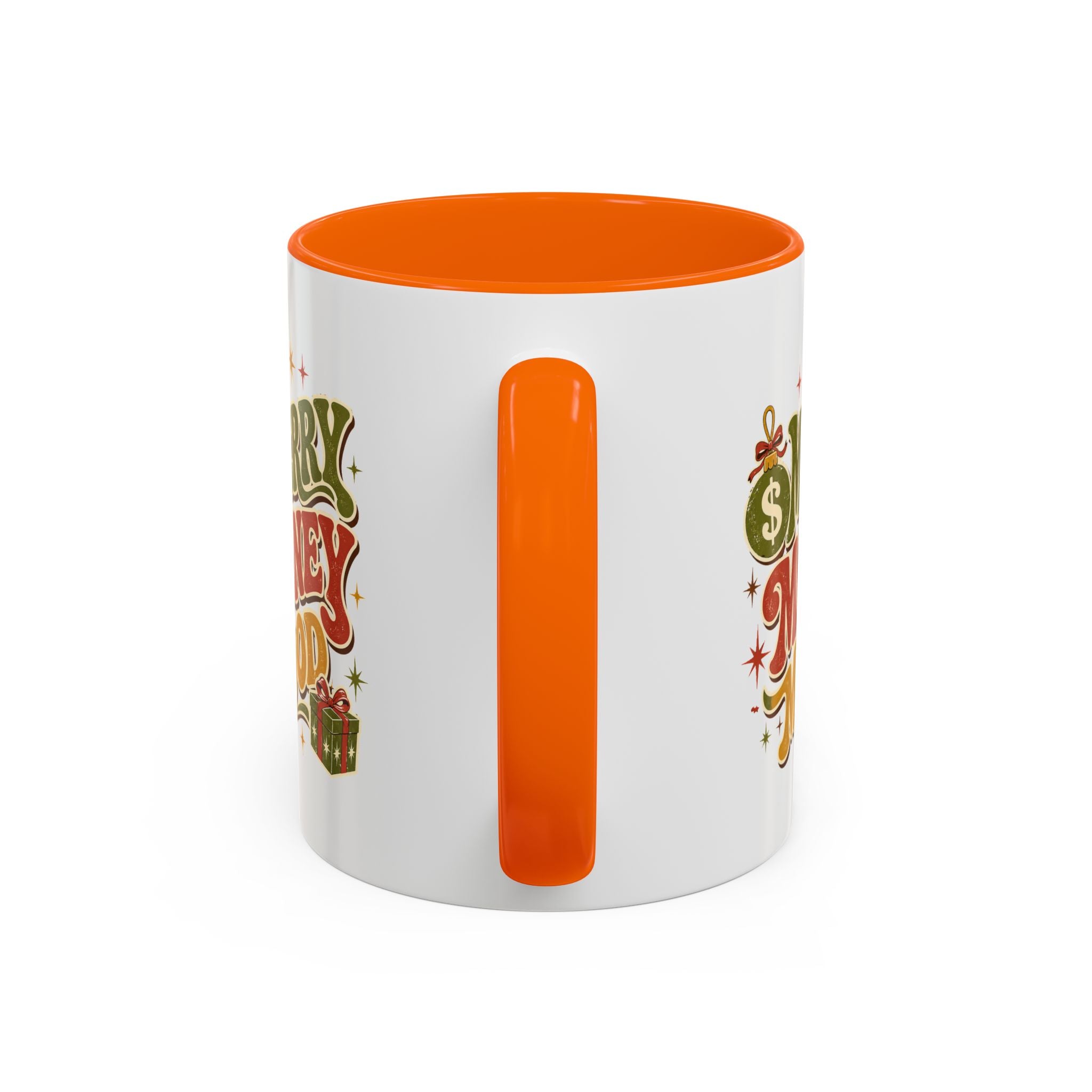 Modern Day Christmas Merry Money Mood Coffee Mug – Holiday Retro Gift Mug