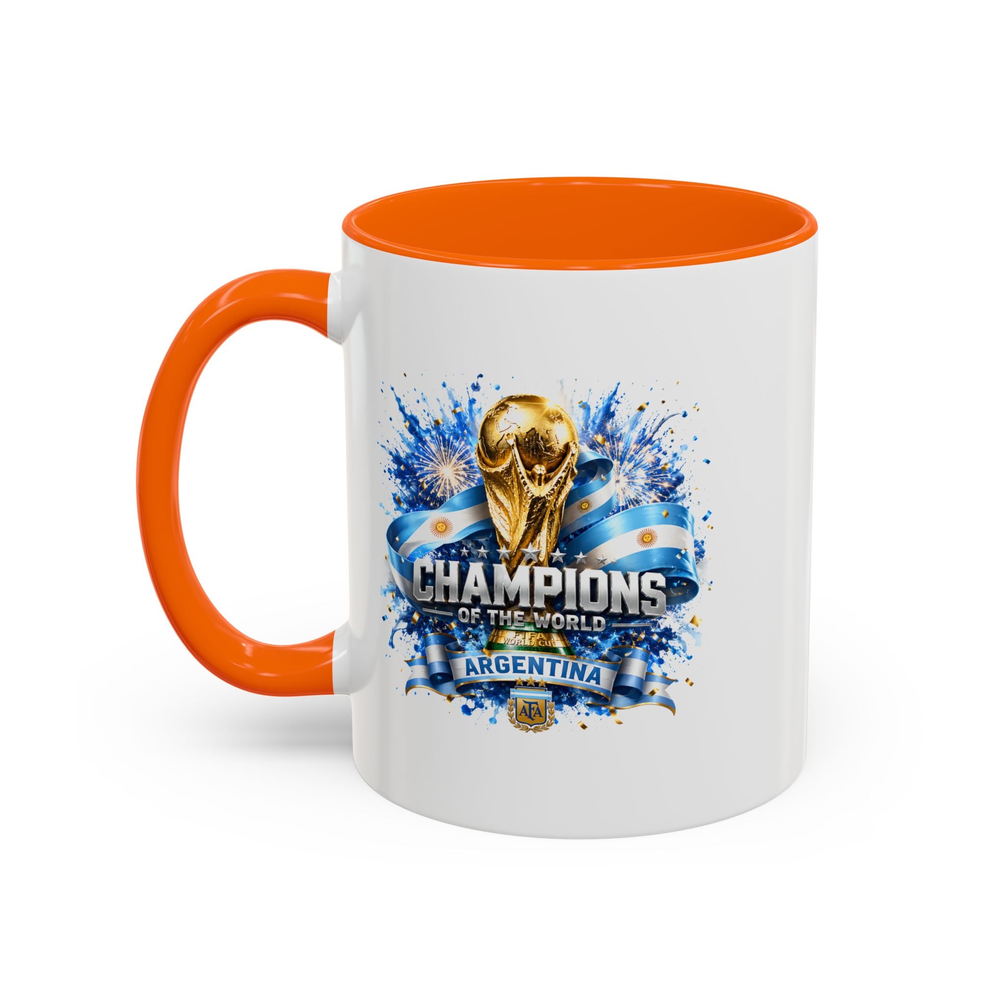 Argentina World Cup Champions Coffee Mug — 'Champions of the World' Accent Mug